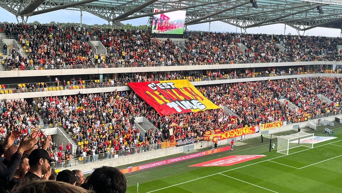 Le stade Marie Marvingt lors de la célébration de la montée du Mans FC en Ligue 1