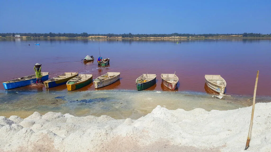 Vue du Lac Rose au Sénégal