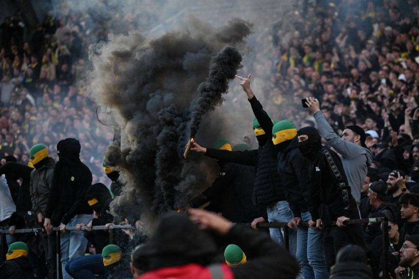 La Tribune-Loire de la Beaujoire, dimanche lors du match contre Toulouse