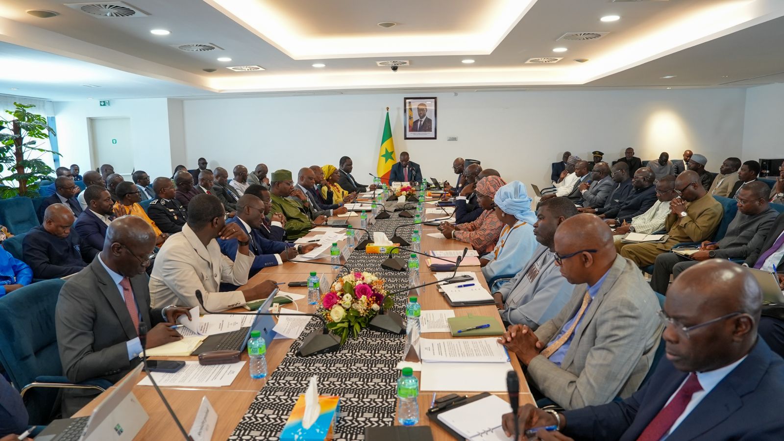 Le Premier ministre Ousmane Sonko lors du Conseil interministériel dédié aux infrastructures
