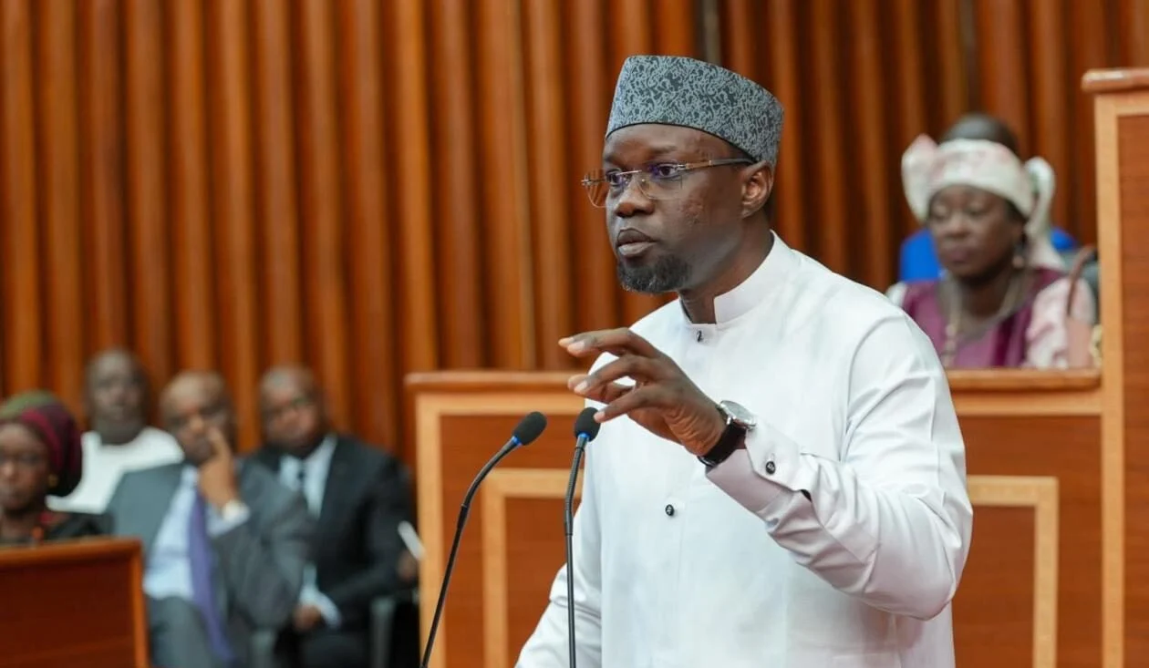 Portrait d’Ousmane Sonko lors d’une séance à l’Assemblée nationale