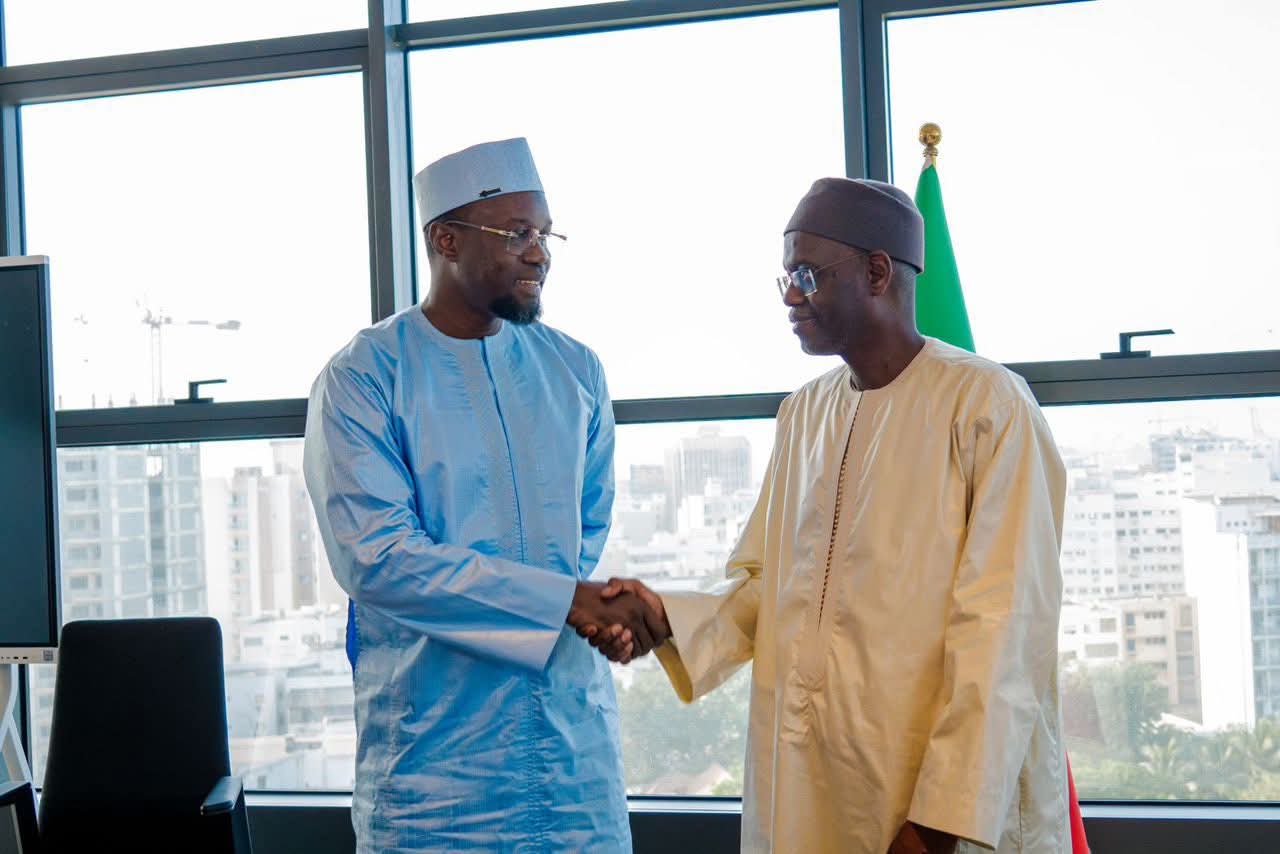 Ousmane Sonko et Al Aminou Lo lors de l'événement