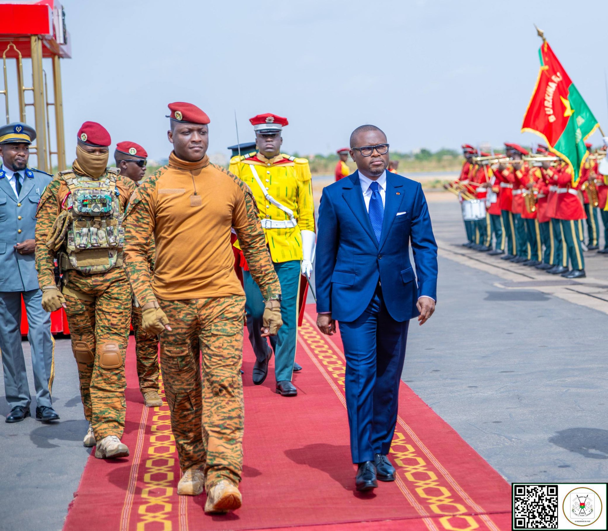 Le Capitaine Ibrahim Traoré lors de la visite officielle