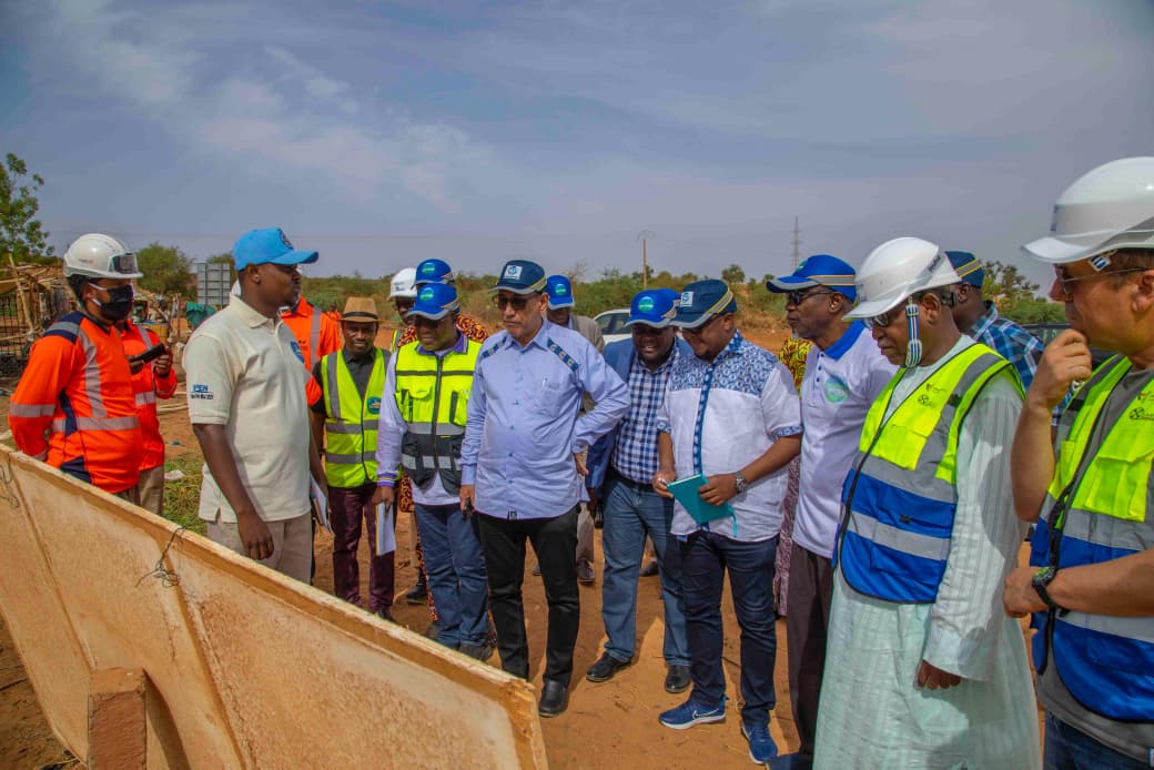 Chantier de la troisième usine de traitement d’eau à Niamey