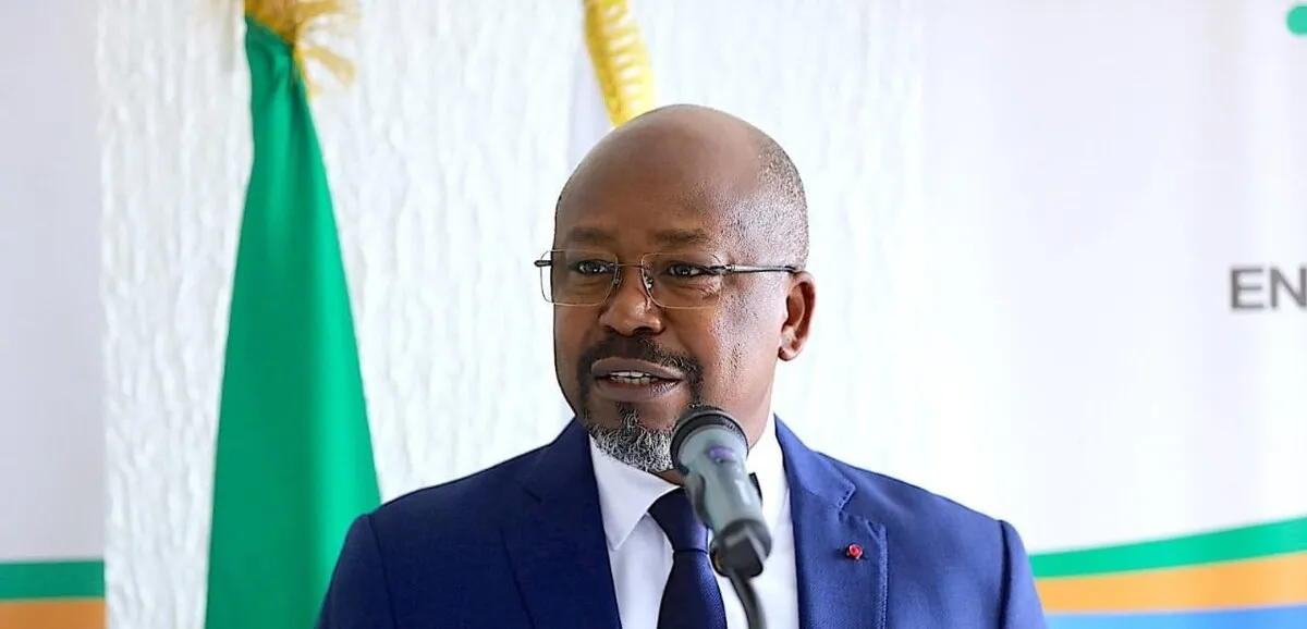 Alain-Claude Bilie-By-Nze, opposant gabonais, lors de son incarcération