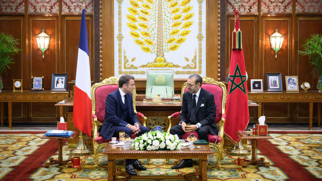 Rencontre entre le président français Emmanuel Macron et le roi Mohammed VI du Maroc à Rabat