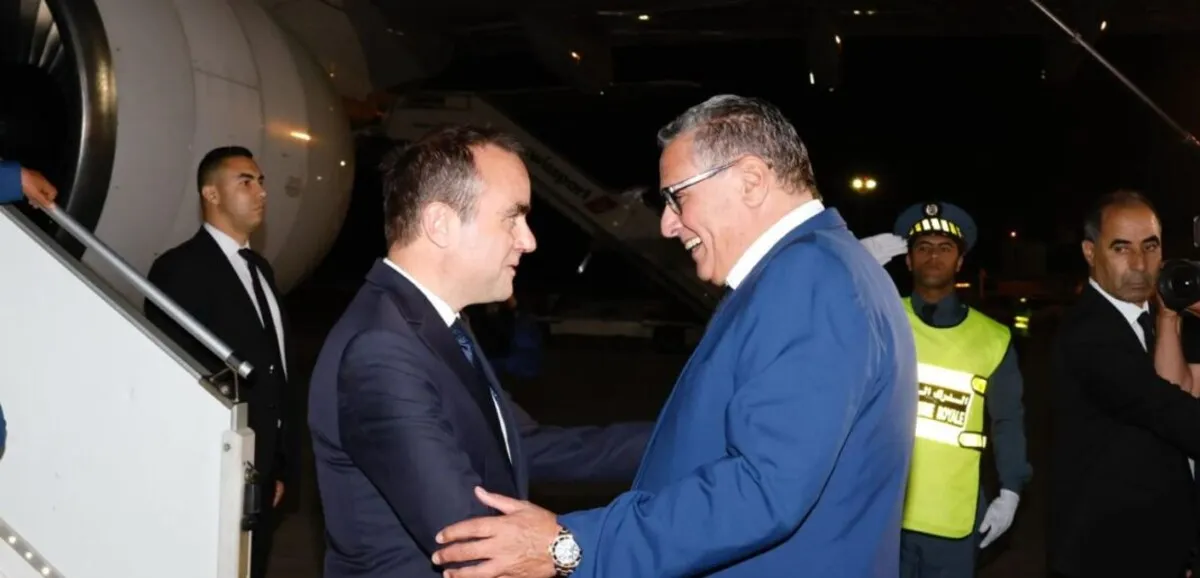 Sébastien Lecornu et Aziz Akhannouch lors de la 15e Rencontre de haut niveau franco-marocaine