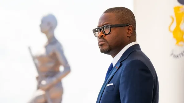 Le président béninois Romuald Wadagni lors d'une cérémonie officielle