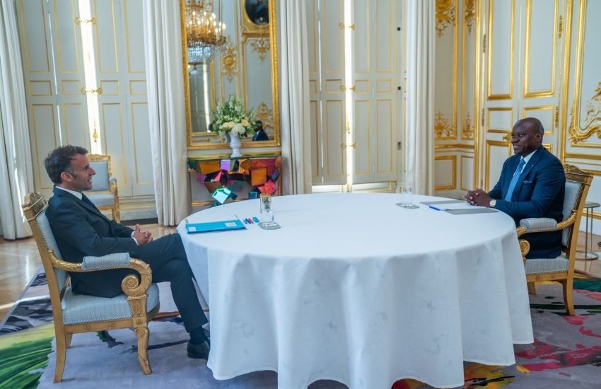 Entretien en tête-à-tête entre Macron et Oligui Nguema