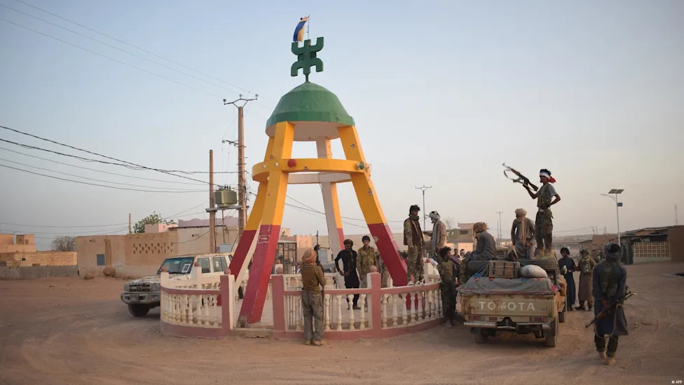 détail d'une carte stratégique du Sahel