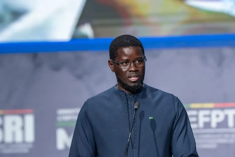 Le président sénégalais Bassirou Diomaye Faye lors du lancement de son nouveau parti politique