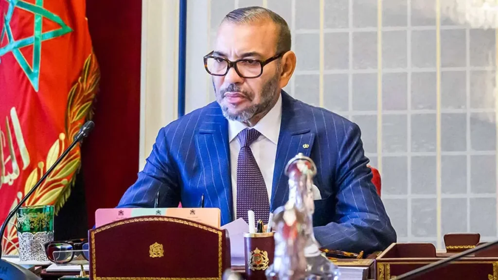 Le Roi Mohammed VI lors d'un discours
