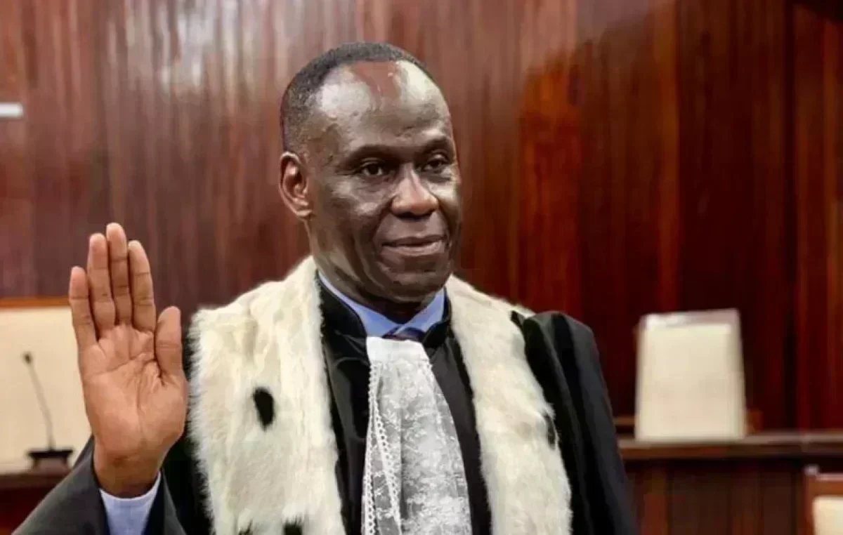 ousmane diagne lors de son installation à la présidence du Conseil constitutionnel du Sénégal
